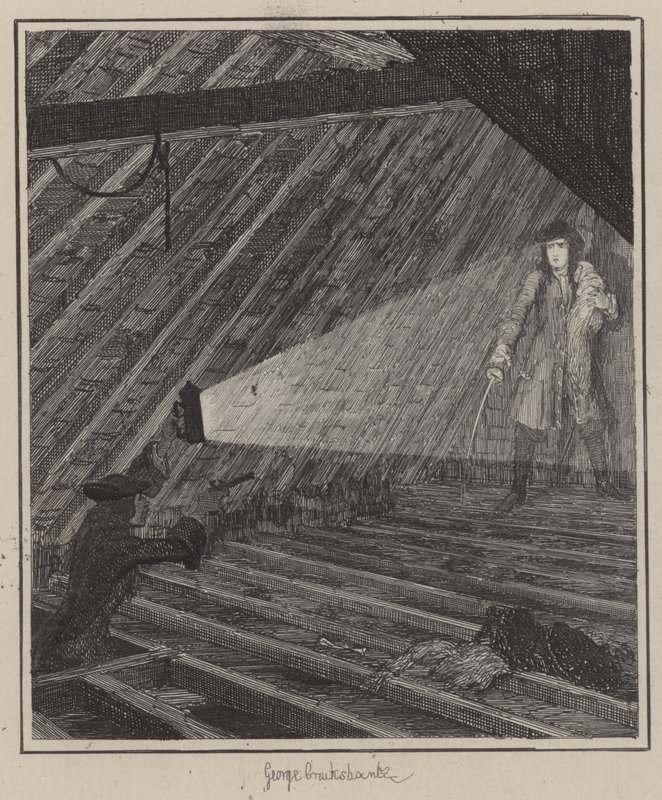 Illustrazione per Jack Sheppard (incisione) da George (after) Cruikshank