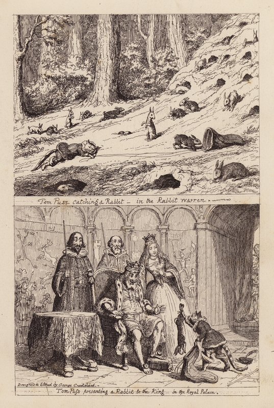 Il gatto con gli stivali da George (after) Cruikshank