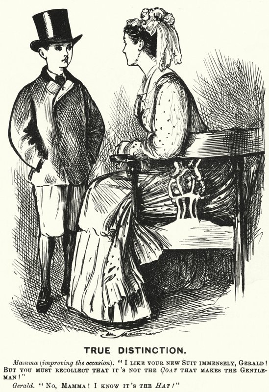 Cartone animato di Punch: Vera Distinzione (incisione) da George (after) Du Maurier