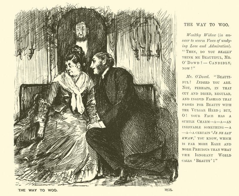 Il modo di corteggiare (incisione) da George (after) Du Maurier