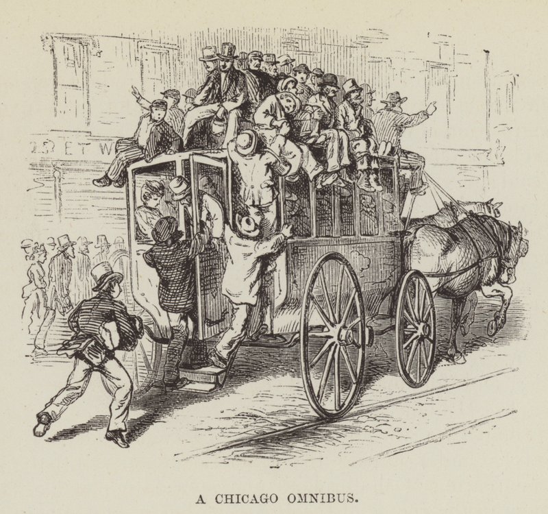 Un omnibus di Chicago da George Augustus Sala