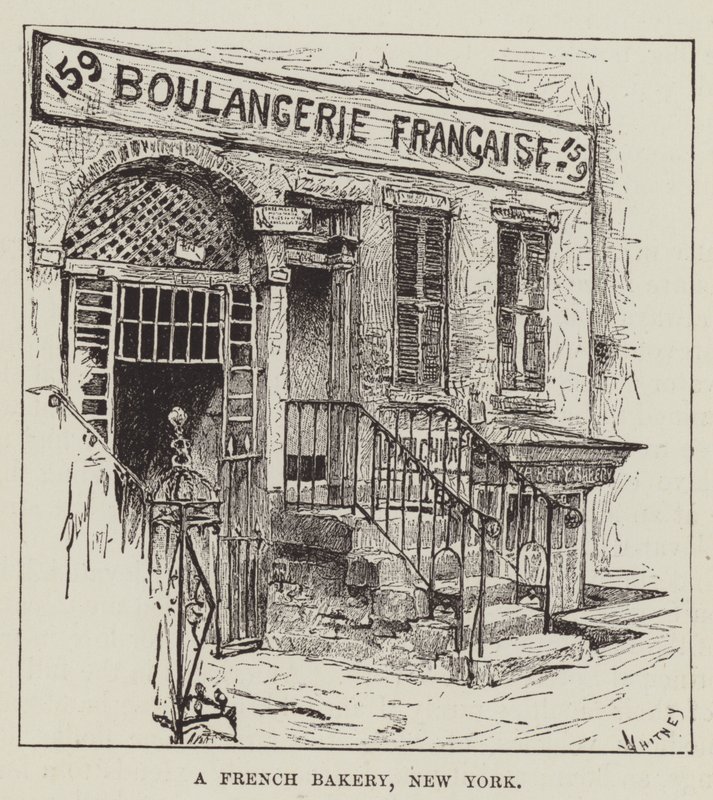Una panetteria francese, New York da George Augustus Sala
