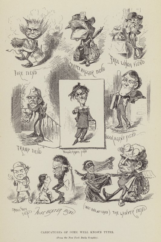 Caricature di alcuni tipi ben noti da George Augustus Sala