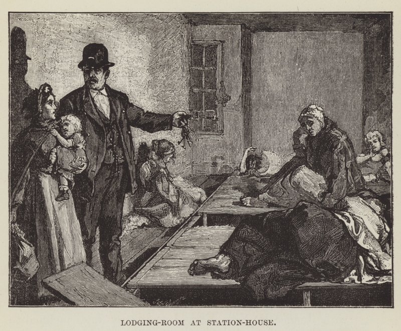 Stanza di alloggio alla stazione di polizia da George Augustus Sala