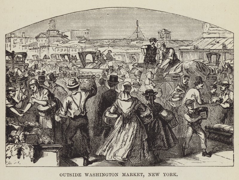 Fuori dal mercato di Washington, New York da George Augustus Sala