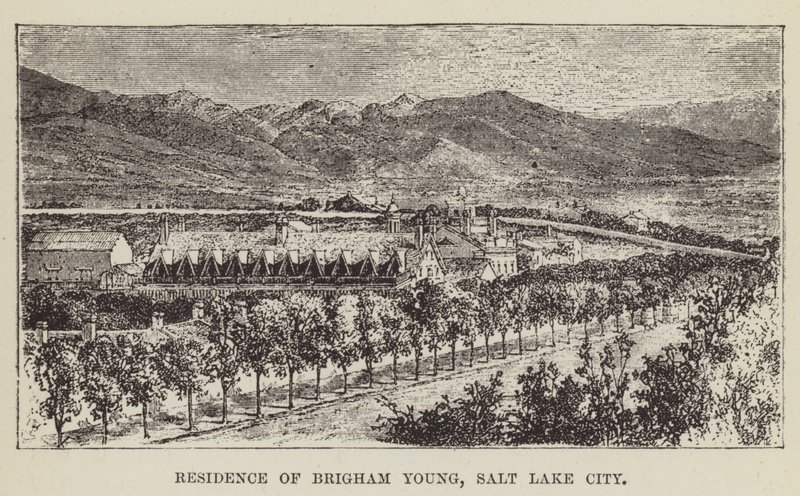 Residenza di Brigham Young, Salt Lake City da George Augustus Sala
