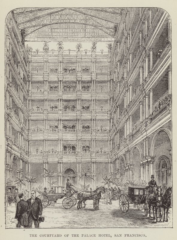 Il cortile del Palace Hotel, San Francisco da George Augustus Sala