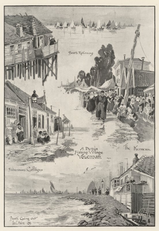 Un villaggio di pescatori olandese Volendam da George Charles Haite