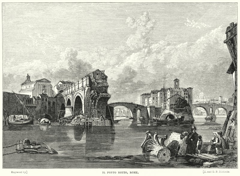 Il Ponto Rotto, Roma da George Clarkson after Stanfield