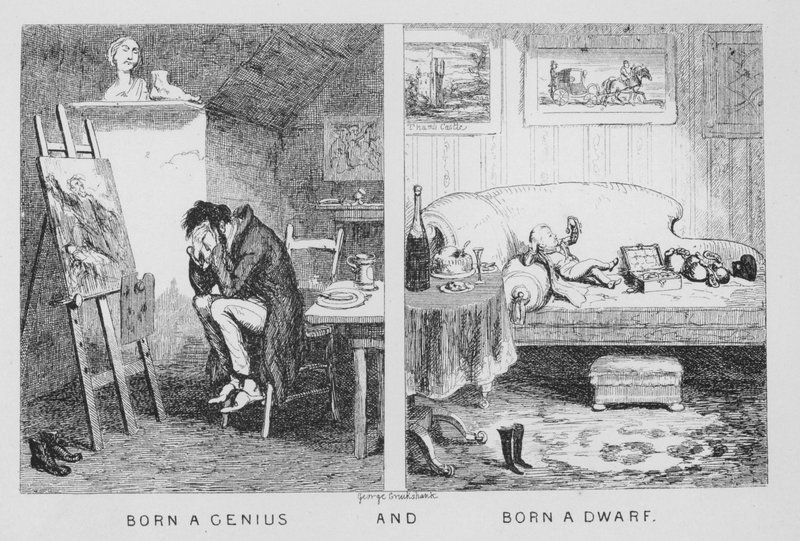 Nato genio e nato nano da George Cruikshank