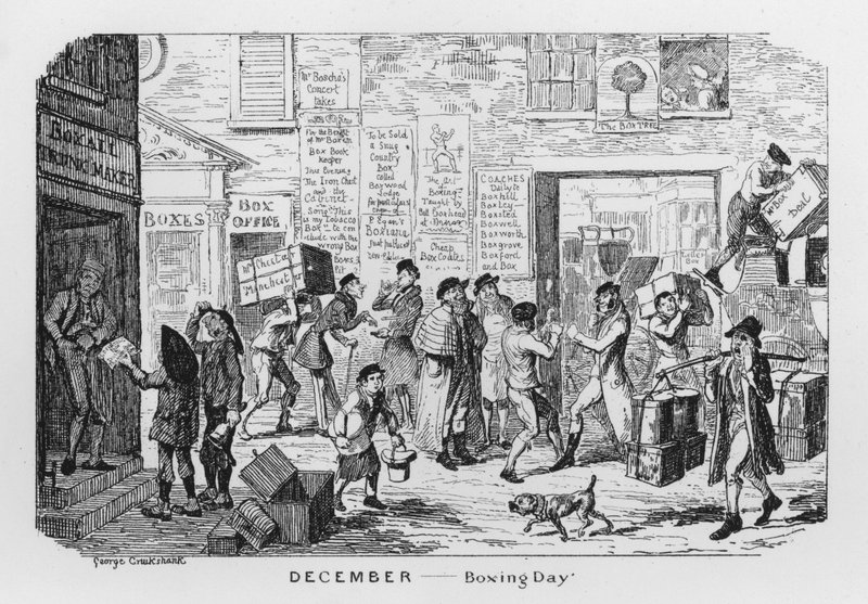 Giorno di Santo Stefano (incisione) da George Cruikshank
