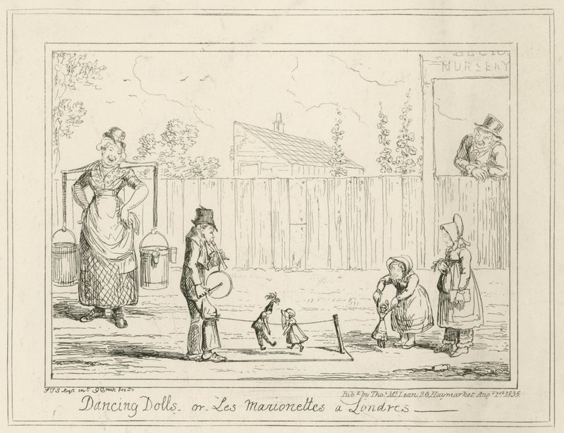 Bambole danzanti o Les Marionettes a Londra da George Cruikshank