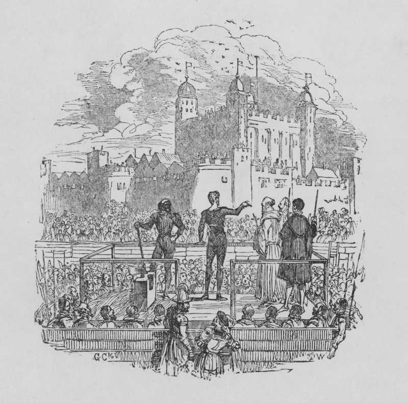 Esecuzione alla Torre di Londra da George Cruikshank