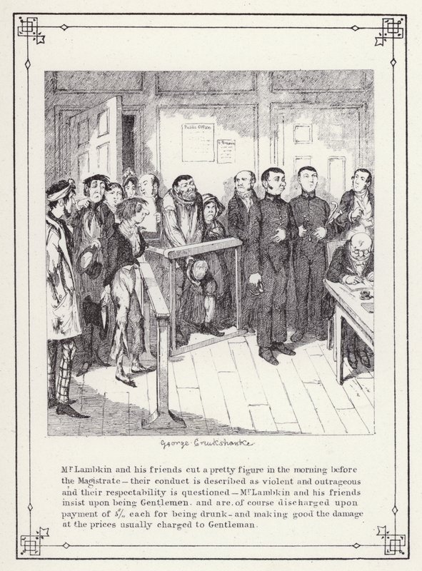 Illustrazione per Il Libro del Celibe, o Il Progresso di Mr Lambkin (Gent) (incisione) da George Cruikshank