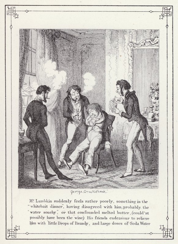 Illustrazione per Il Libro del Celibe, o Il Progresso di Mr Lambkin (Gent) (incisione) da George Cruikshank