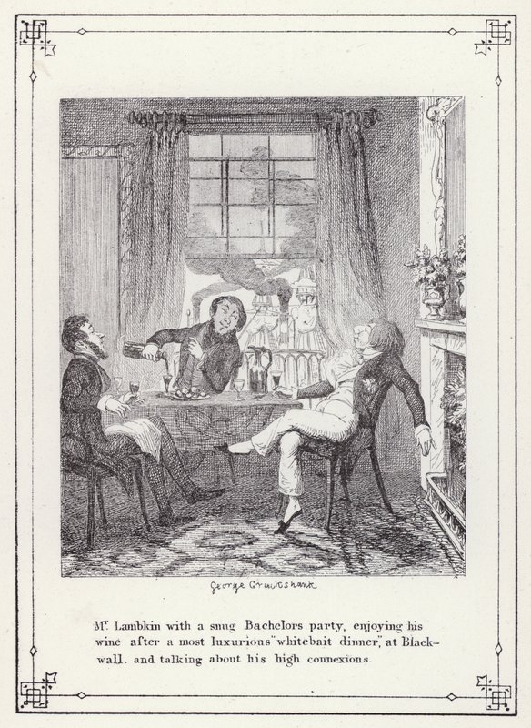 Illustrazione per Il libro del celibe, o Il progresso del signor Lambkin (Gent) da George Cruikshank