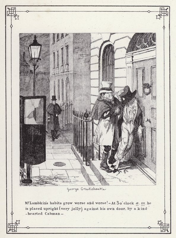 Illustrazione per The Bachelor’s Own Book, o The Progress of Mr Lambkin (Gent) da George Cruikshank
