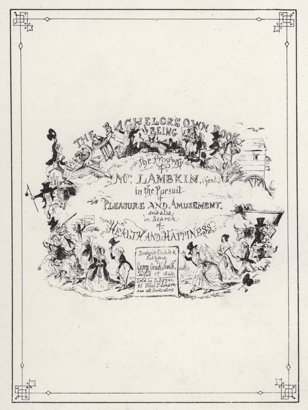 Illustrazione per The Bachelor’s Own Book, o The Progress of Mr Lambkin (Gent) da George Cruikshank