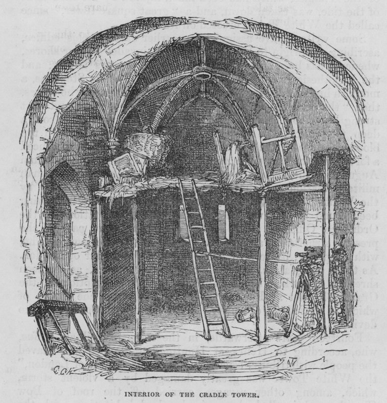 Interno della Torre della Culla da George Cruikshank
