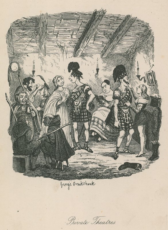 Teatri privati da George Cruikshank