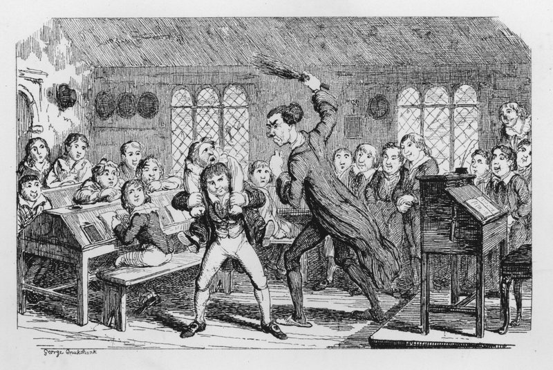 Punizione scolastica da George Cruikshank