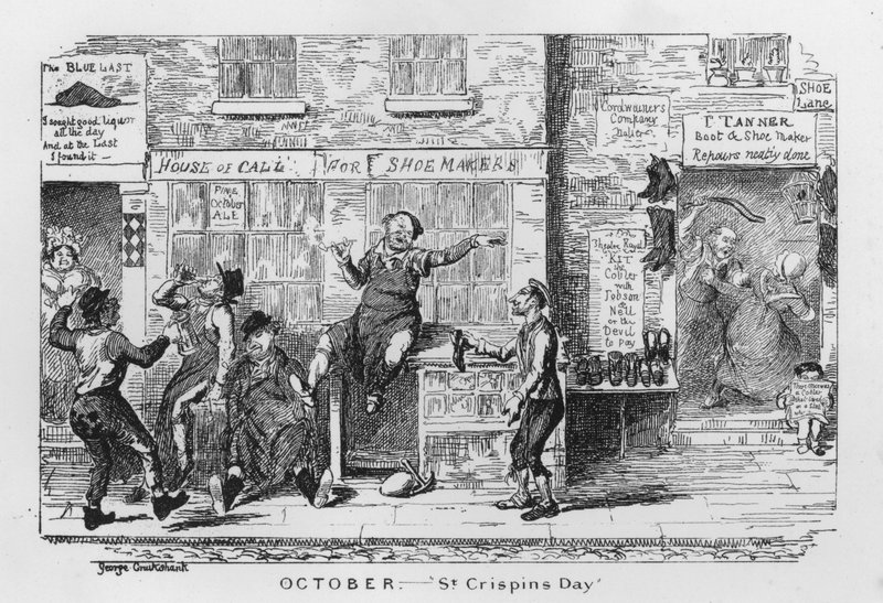Giorno di San Crispino (incisione) da George Cruikshank