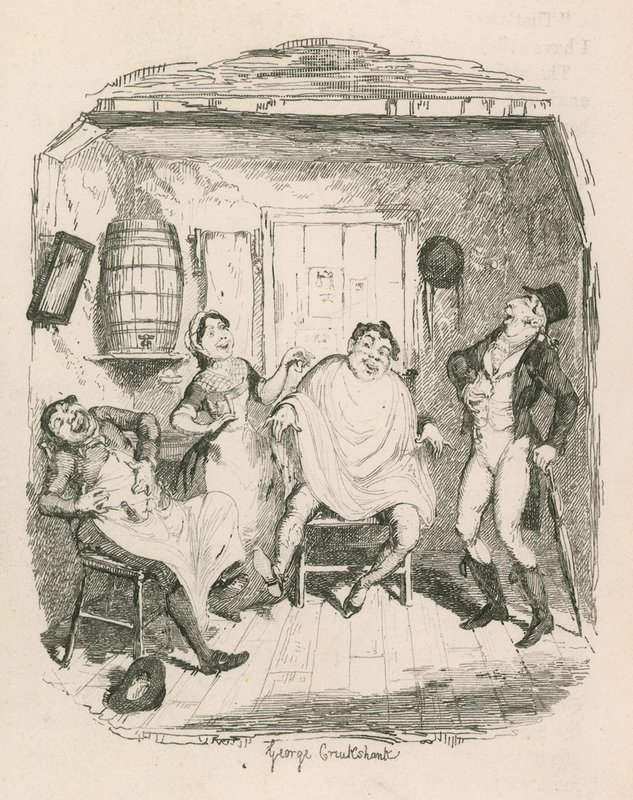 Il negozio del barbiere da George Cruikshank