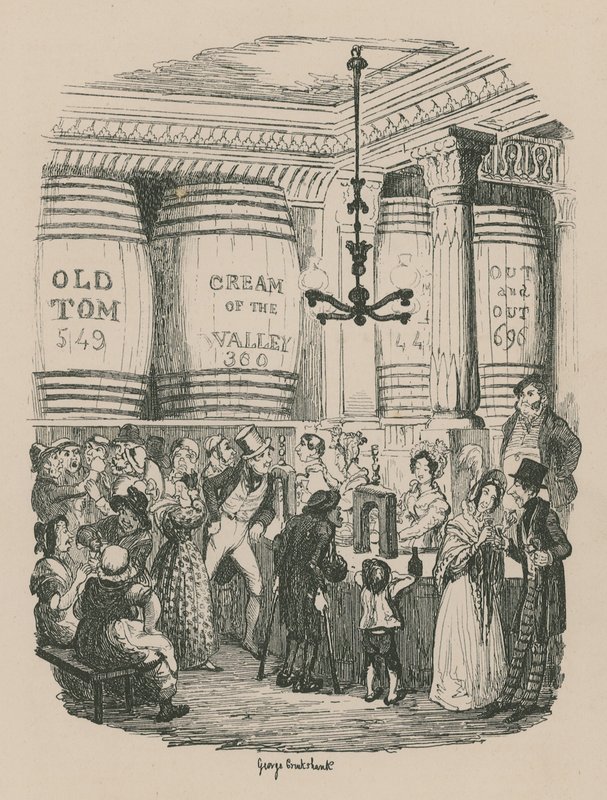 Il negozio di gin da George Cruikshank