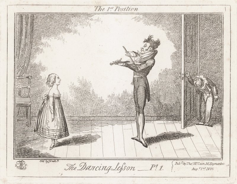 La lezione di danza: la prima posizione da George Cruikshank