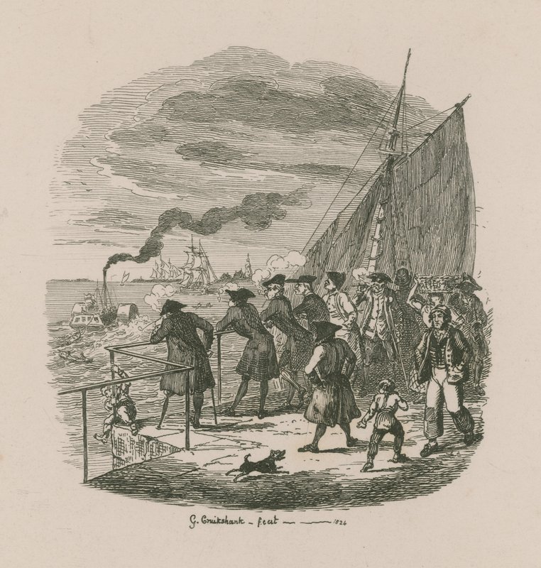 La passeggiata, Ospedale di Greenwich da George Cruikshank