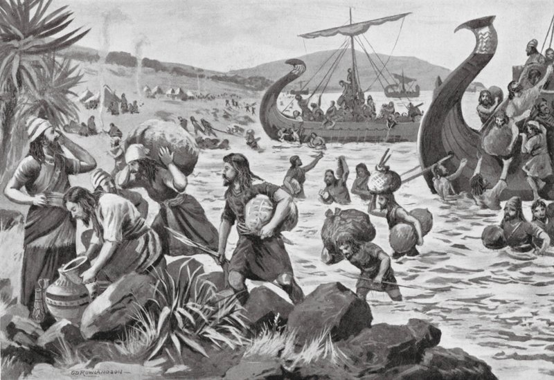 Colonizzazione di Cipro da parte dei Fenici da George Derville (after) Rowlandson