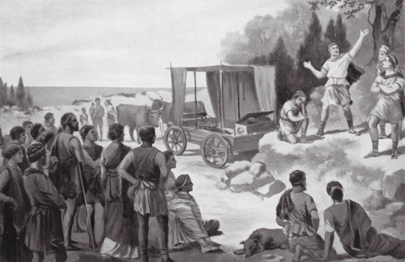 Il carro di Tespi da George Derville (after) Rowlandson
