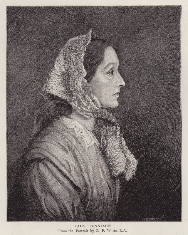 Ritratto di Emily Tennyson, Lady Tennyson, moglie del poeta laureato inglese Alfred, Lord Tennyson da George Frederick (after) Watts
