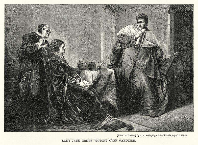 La vittoria di Lady Jane Grey su Gardiner da George Frederick Folingsby