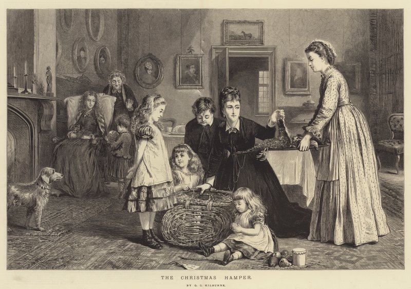 Il cesto di Natale da George Goodwin Kilburne