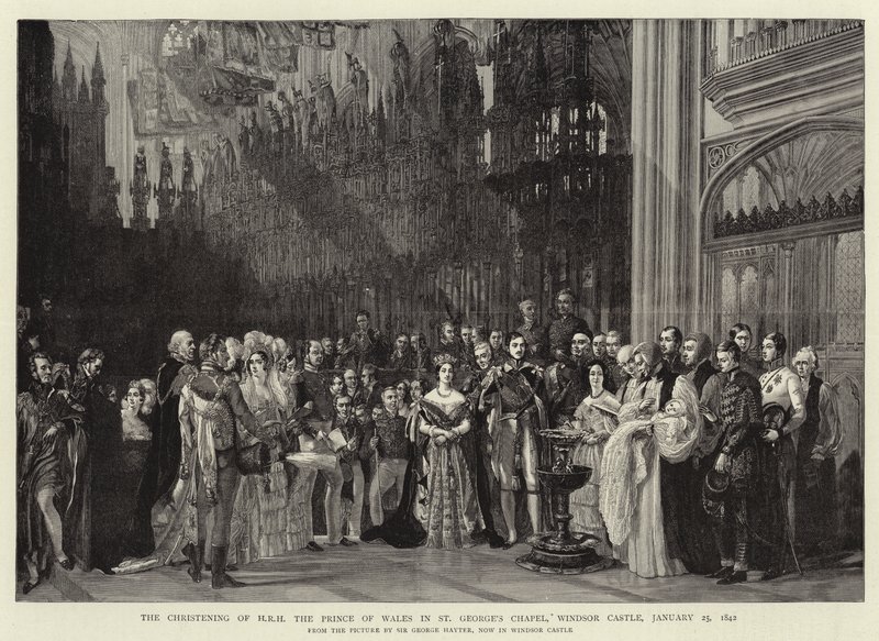 Il battesimo di S.A.R. il Principe di Galles nella Cappella di San Giorgio, Castello di Windsor, 25 gennaio 1842 da George Hayter