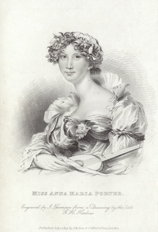Anna Maria Porter, poetessa e romanziera inglese da George Henry (after) Harlow