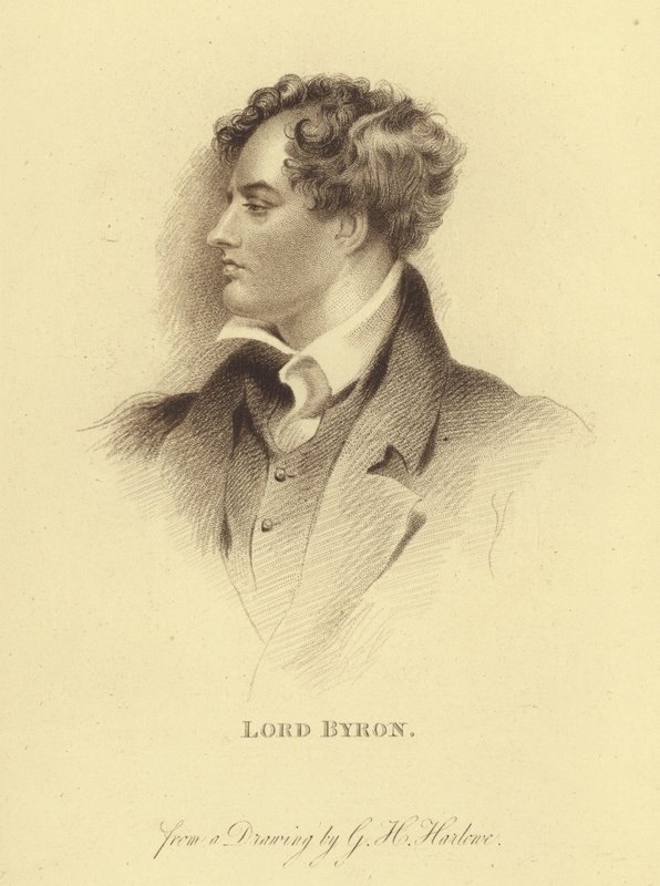 Ritratto di Lord Byron da George Henry (after) Harlow