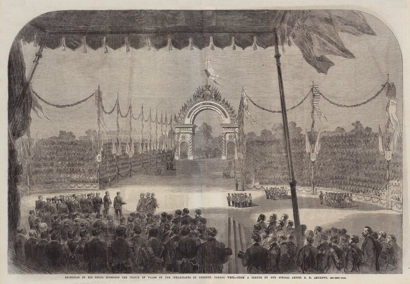 Accoglienza di Sua Altezza Reale il Principe di Galles dagli abitanti di Toronto, Canada Ovest da George Henry Andrews