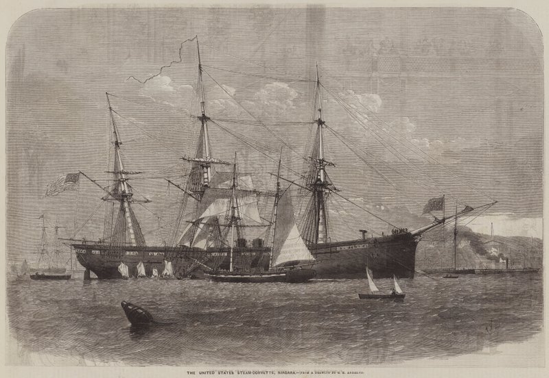 La corvetta a vapore degli Stati Uniti, Niagara da George Henry Andrews