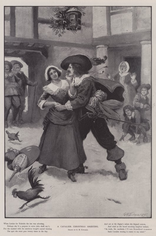 Un saluto natalizio cavalleresco da George Henry Edwards