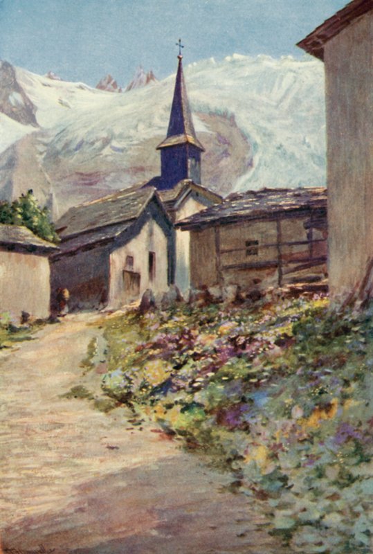 Il villaggio di Tour (litografia a colori) da George Jackson Flemwell