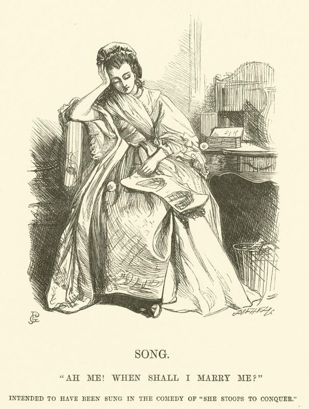 Illustrazione per Ah Me! When shall I marry me? da George John Pinwell