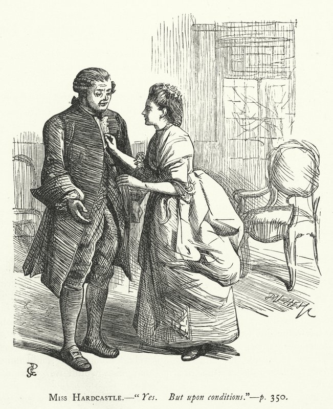 Illustrazione per Lei si abbassa per conquistare da George John Pinwell