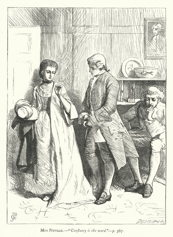 Illustrazione per Lei si abbassa per conquistare da George John Pinwell
