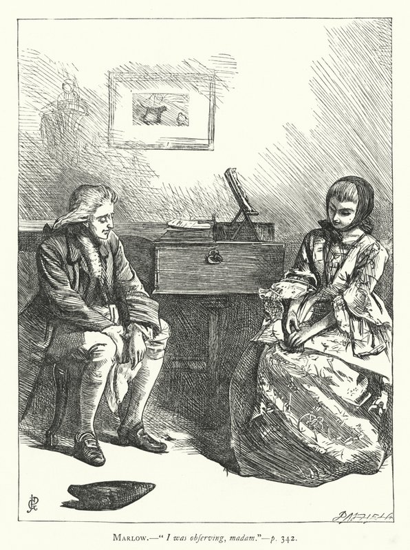 Illustrazione per Lei si abbassa per conquistare da George John Pinwell