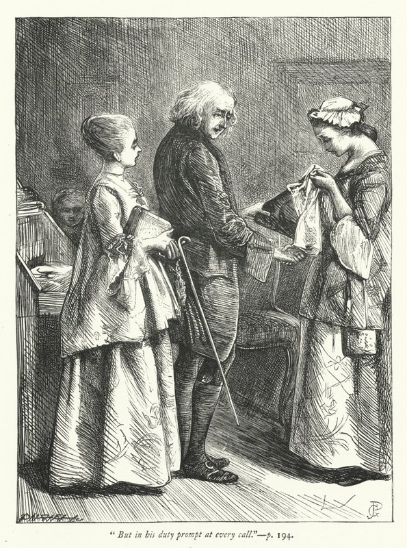 Illustrazione per Il Villaggio Abbandonato da George John Pinwell