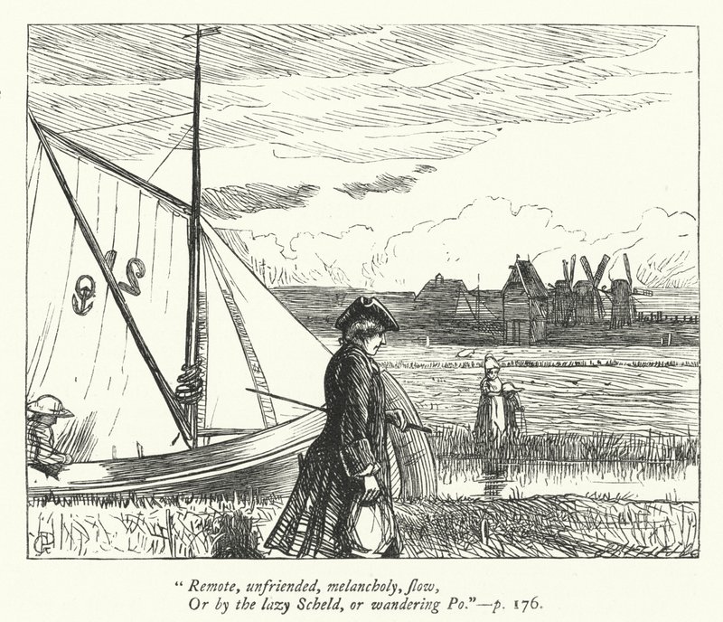Illustrazione per Il viaggiatore (incisione) da George John Pinwell
