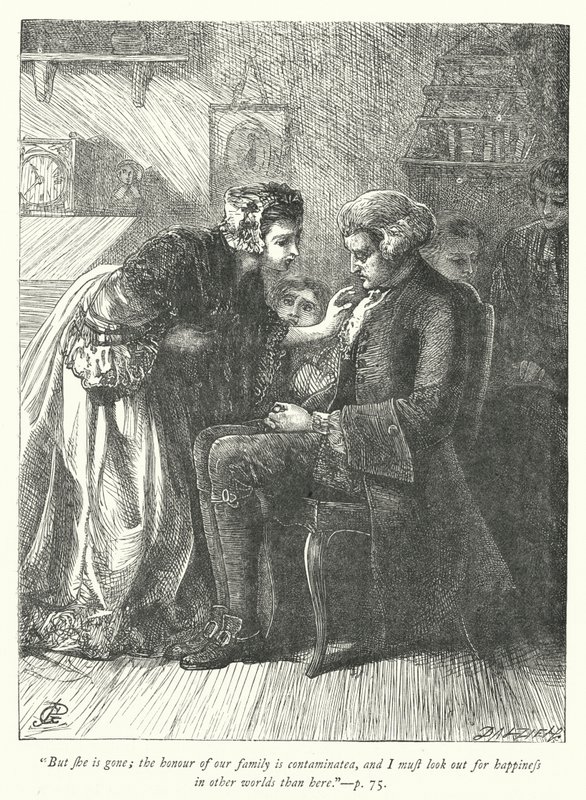 Illustrazione per Il vicario di Wakefield (incisione) da George John Pinwell