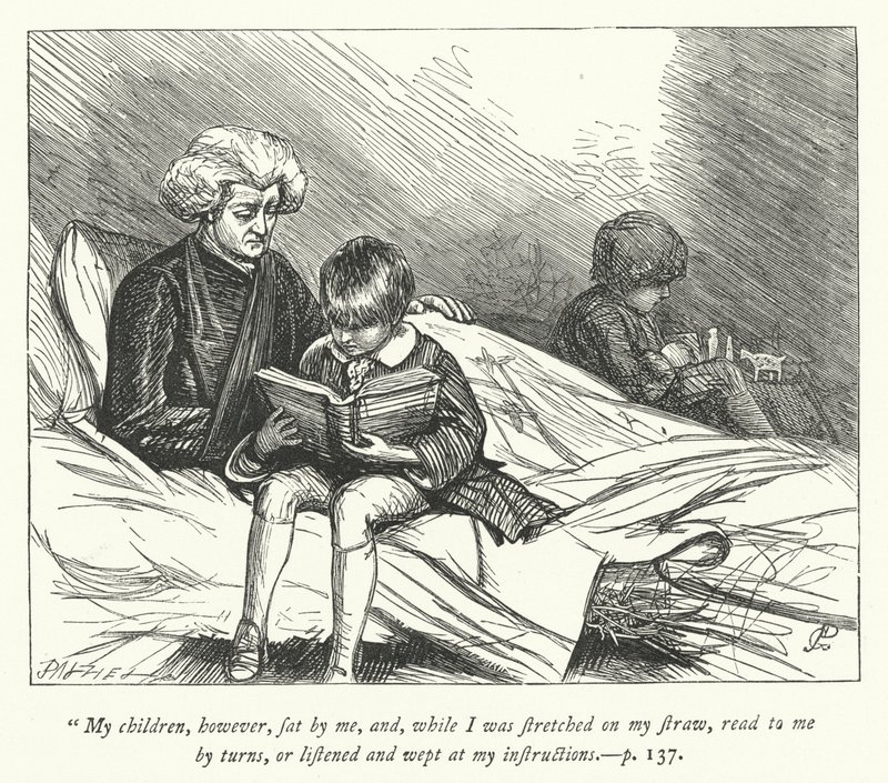 Illustrazione per Il vicario di Wakefield (incisione) da George John Pinwell